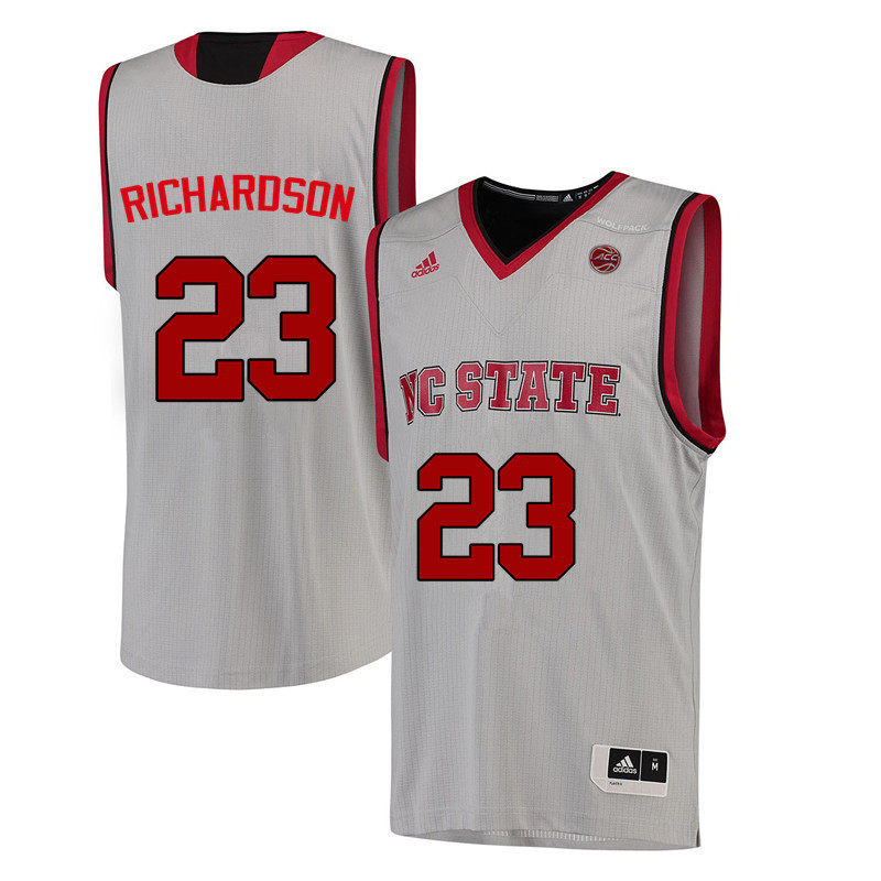 Men NC State Wolfpack #23 Amber Richardson College Basketball Jerseys-White - Click Image to Close